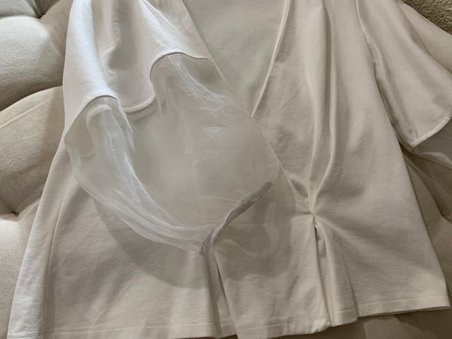 Camiseta combinada organza Zara