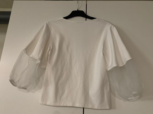 Camiseta combinada organza Zara