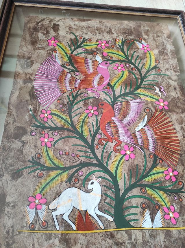 Cuadro pergamino enmarcado