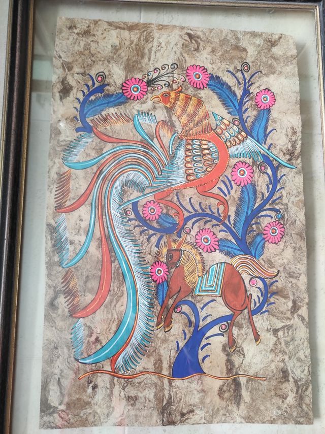 Cuadro pergamino enmarcado