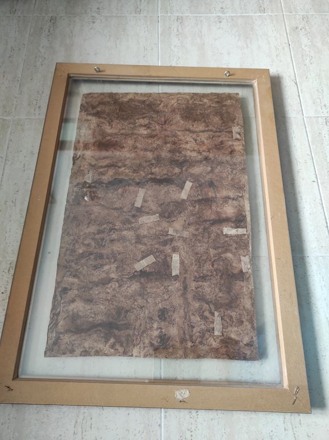 Cuadro pergamino enmarcado