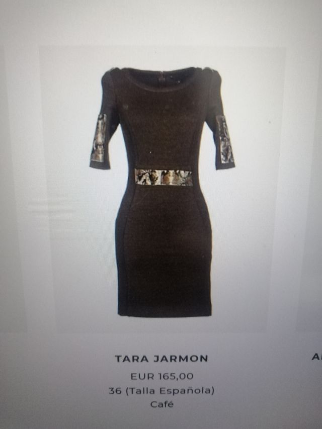 Vestido diseñadora Tara Jarmon puesto un día. 