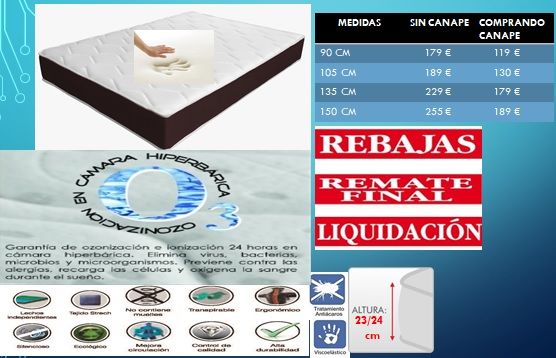 Canapé  Colchones directos de Fábrica