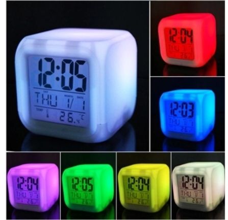 Despertador luces led 7 colores