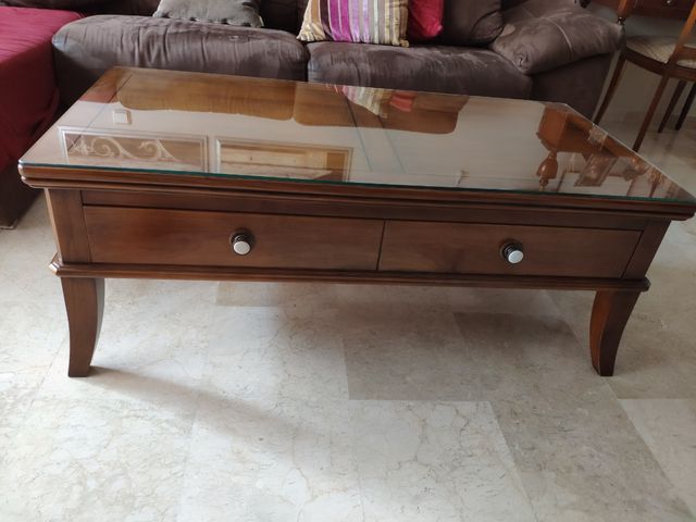 Muebles salón comedor madera cerezo mazizo de segunda mano por 4.000