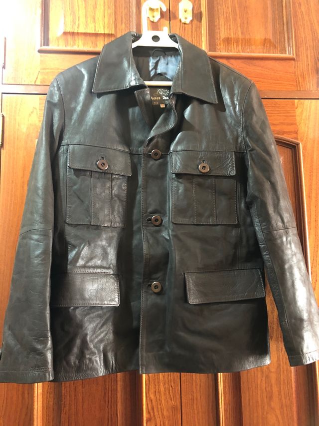 Cazadora de piel auténtica 