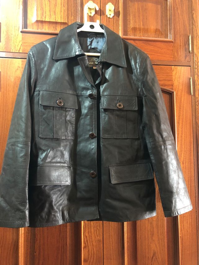 Cazadora de piel auténtica 