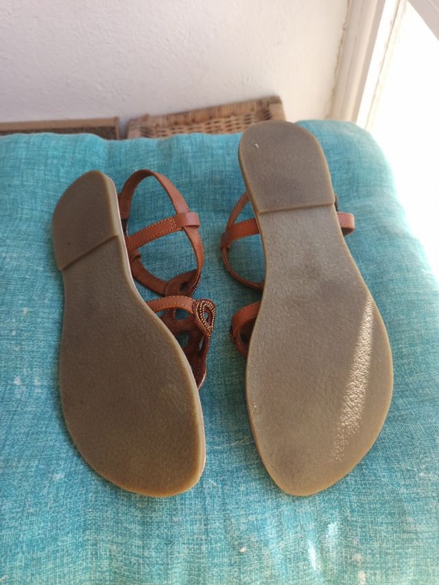 Sandalias de piel