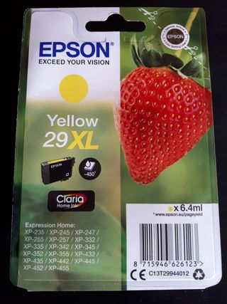 Cartucho de tinta Epson 29XL (Yellow) original. de segunda mano por 4 EUR  en Torrejón de Ardoz en WALLAPOP