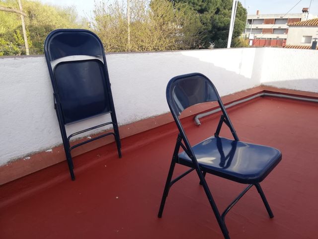 Silla metalica plegable vintage