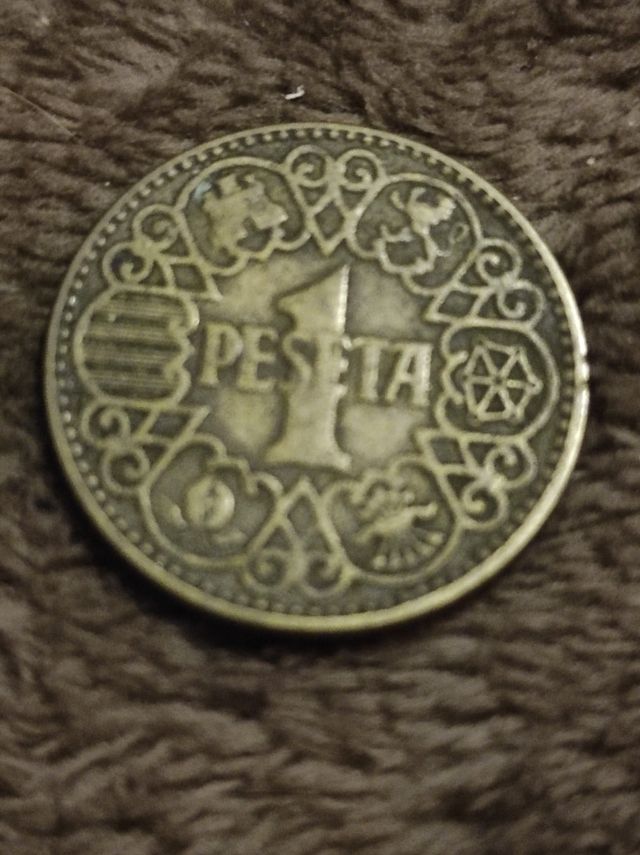 Moneda 1 peseta España año 1944