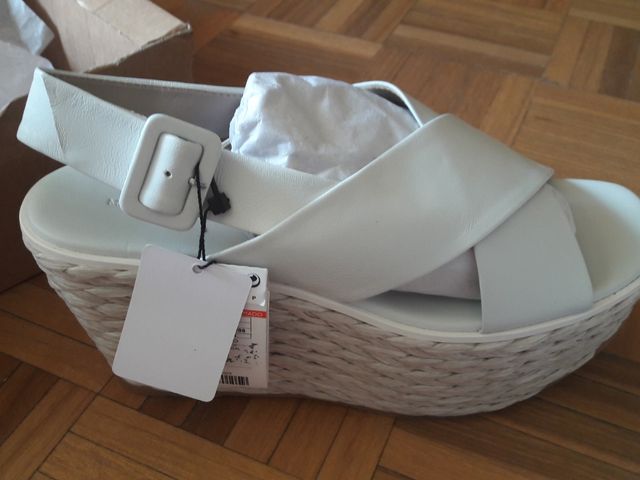 Sandalias piel plataforma Mango