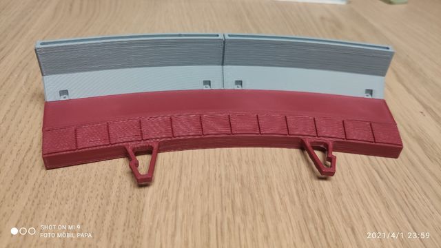 Scalextric pianos bordes y muros recta pit lane