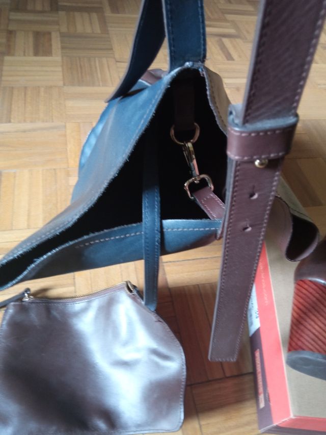 Zapatos piel Pikolinos + bolso piel Zara