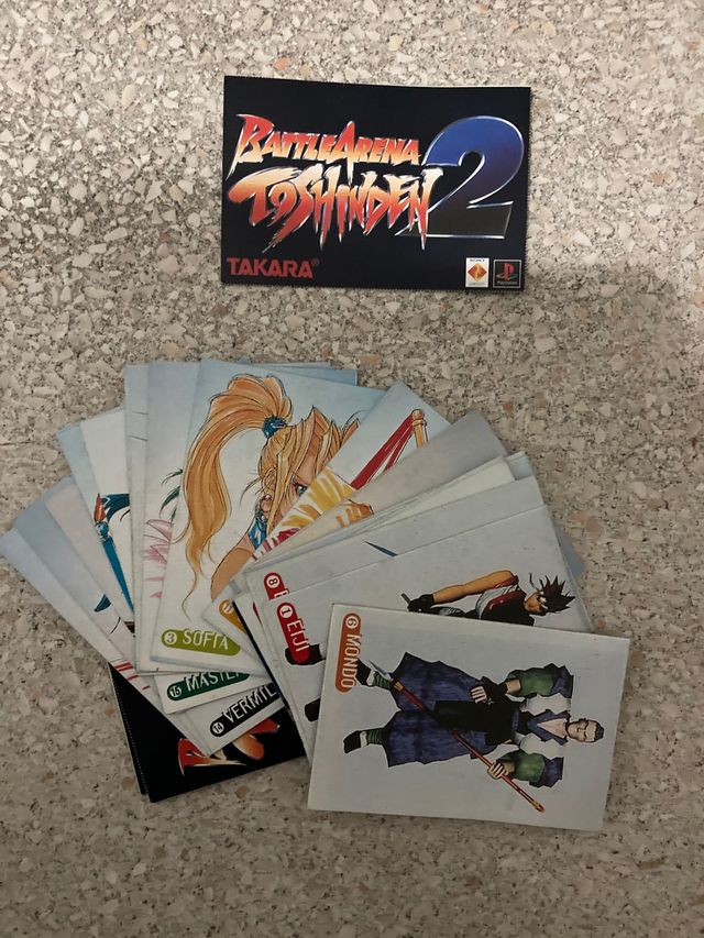 cartas tarjetas PlayStation battle arena Toshinden