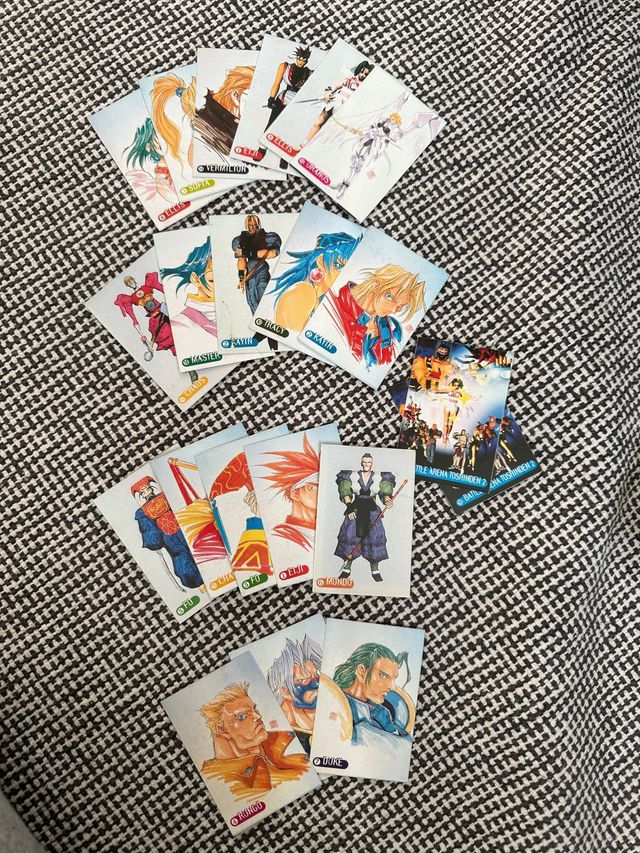cartas tarjetas PlayStation battle arena Toshinden