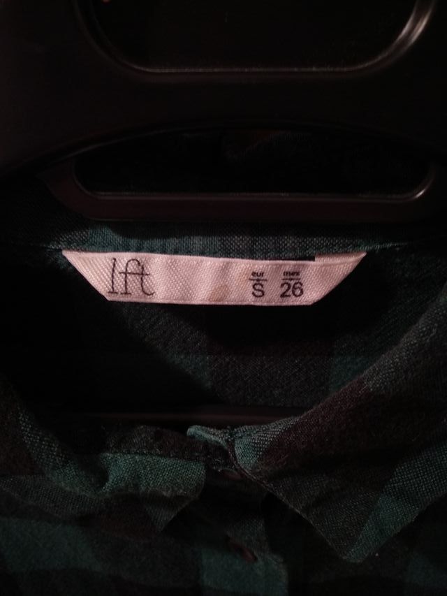 Camisa cuadros verdes y negros