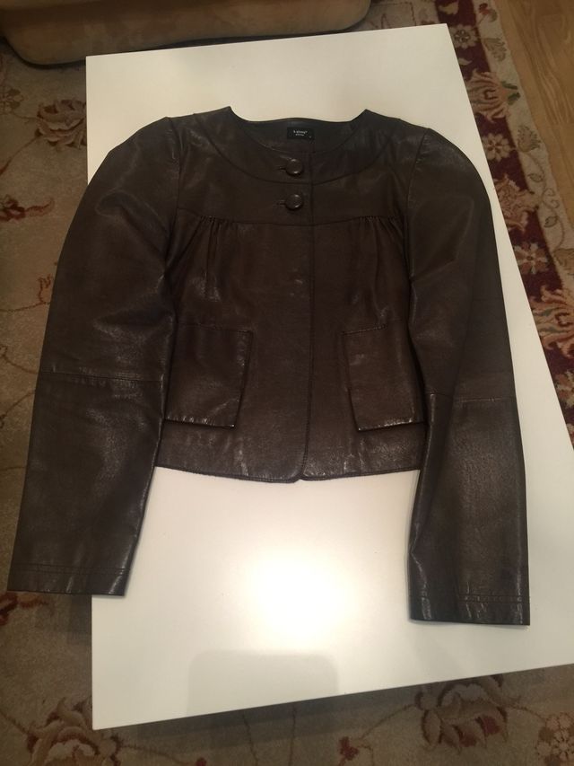 Cazadora de cuero seco