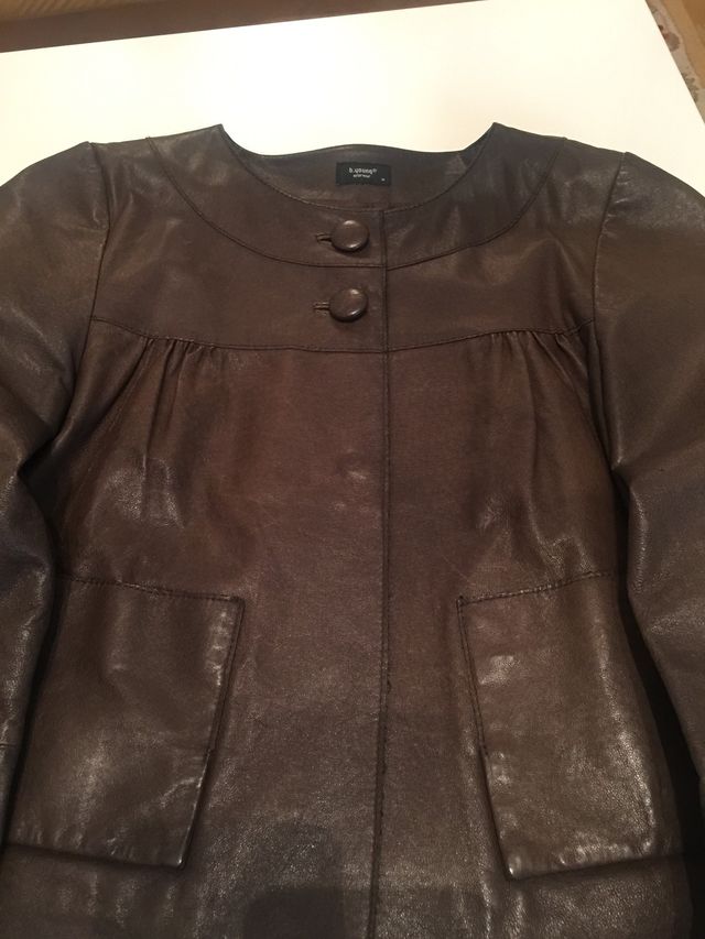 Cazadora de cuero seco