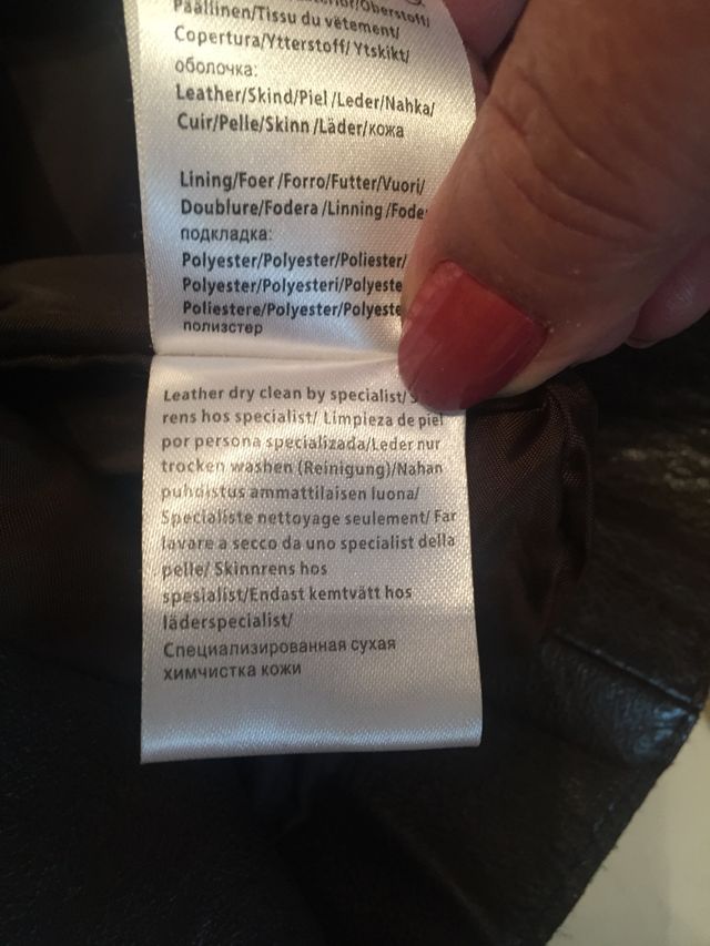 Cazadora de cuero seco