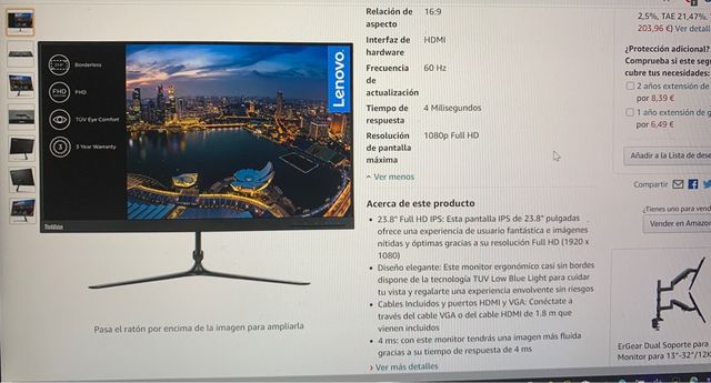 Monitor 24" pulgadas