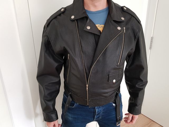 Cazadora cruzada retro hombre