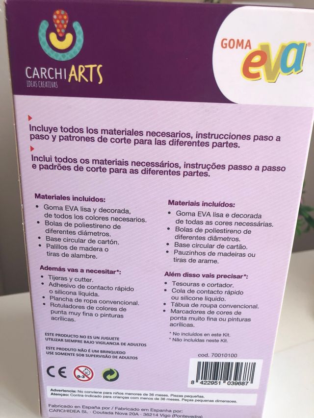 Kit Fofucha manualidades goma Eva Bailarina