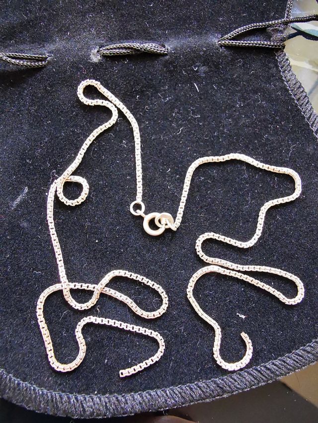 Cadena, collar de plata autentica