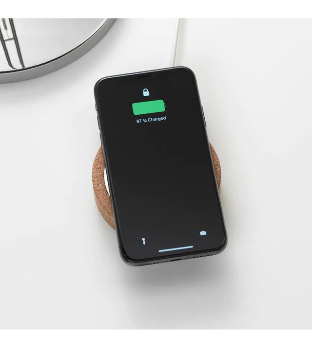 Cargador inalámbrico, blanco/corcho NORDMÄRKE