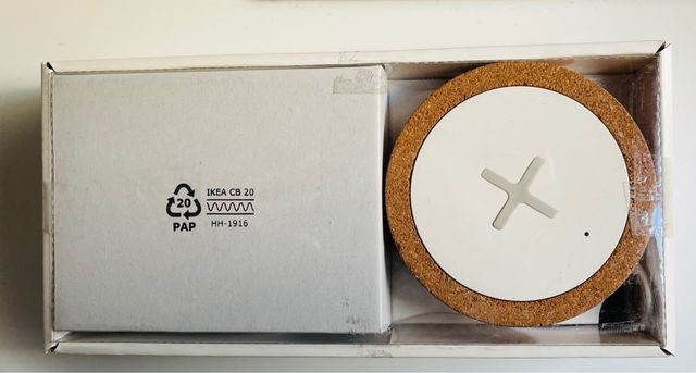 Cargador inalámbrico, blanco/corcho NORDMÄRKE