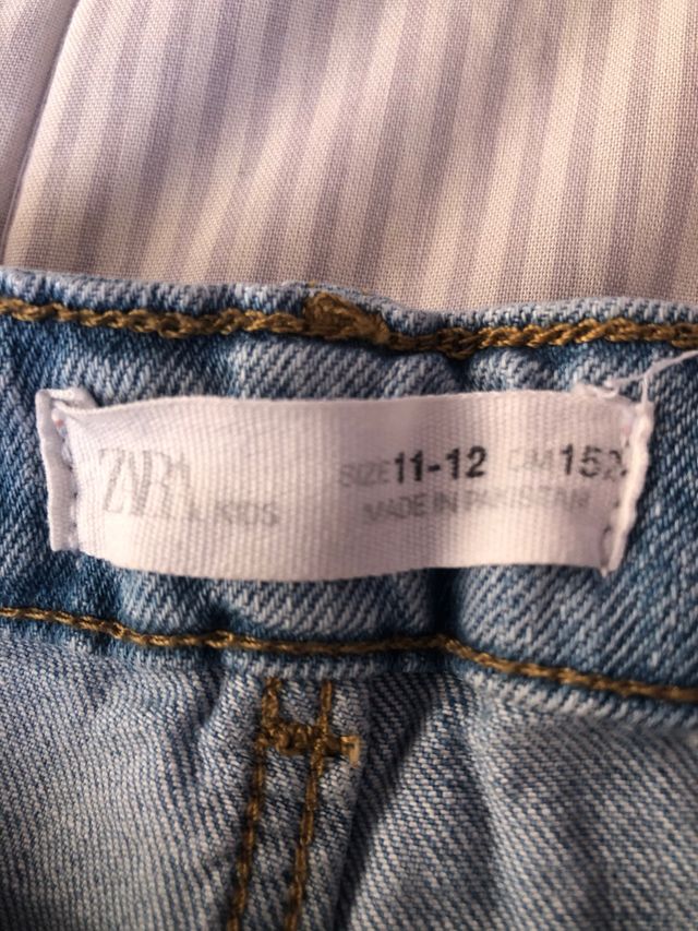 pantalón corto niña denim Zara