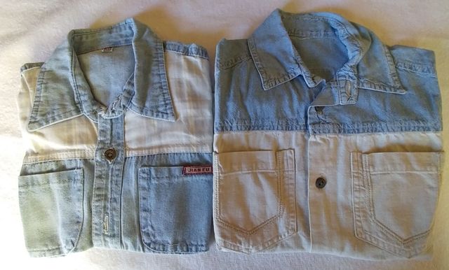 Lote 2 camisas vaqueras de manga corta, niño
