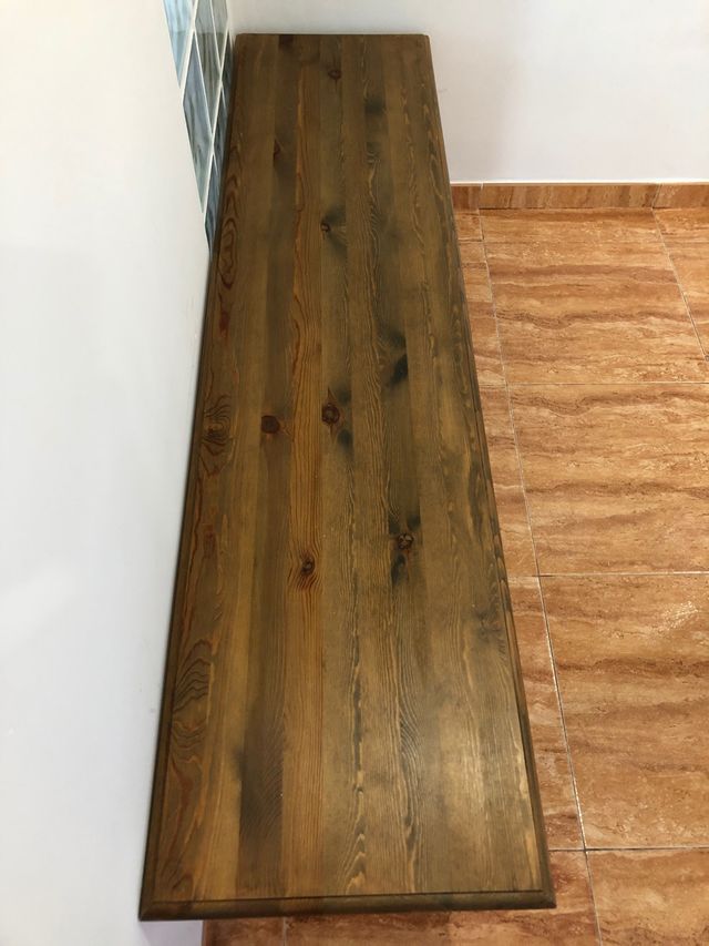 Banco comedor blanco/marrón. de segunda mano por 59 € en Genovés en