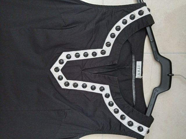 Vestido en blanco y negro L