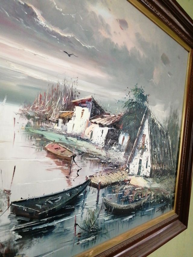 barracas valencianas al oleo, con firma