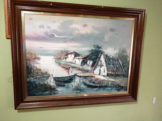 barracas valencianas al oleo, con firma