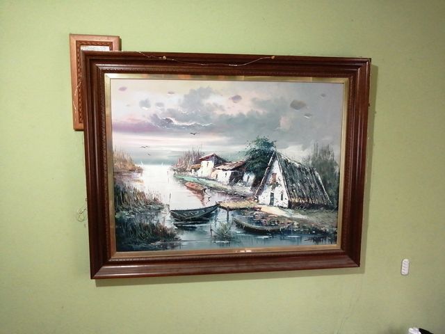 barracas valencianas al oleo, con firma