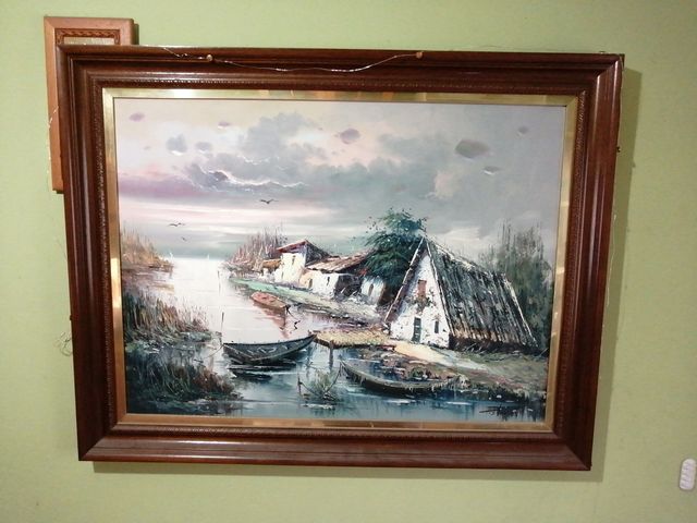 barracas valencianas al oleo, con firma