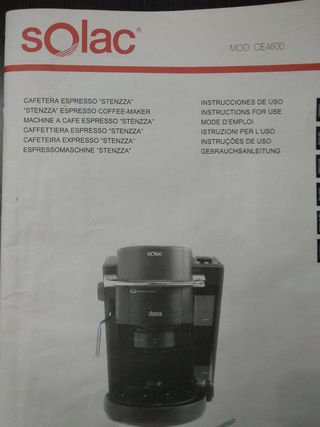 Cafetera Solac Espresso Stenzza de segunda mano por 25 EUR en Estella en  WALLAPOP