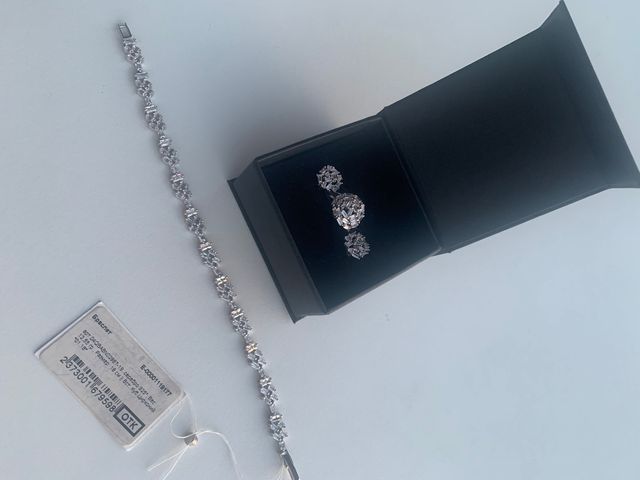 Conjunto playa 925 ley y zirconias con etiqueta