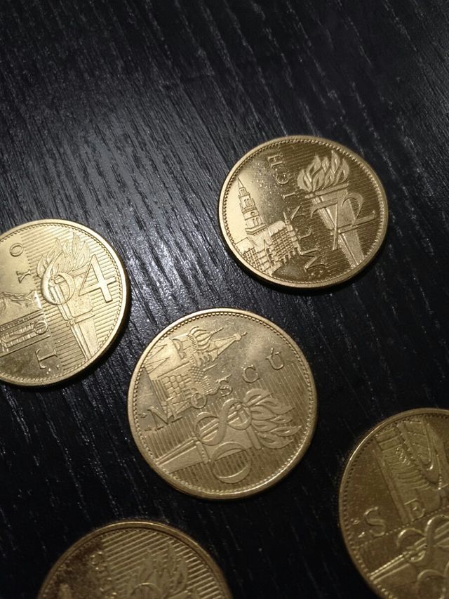 Lote 5 Monedas conmemorativas de las Olimpiadas