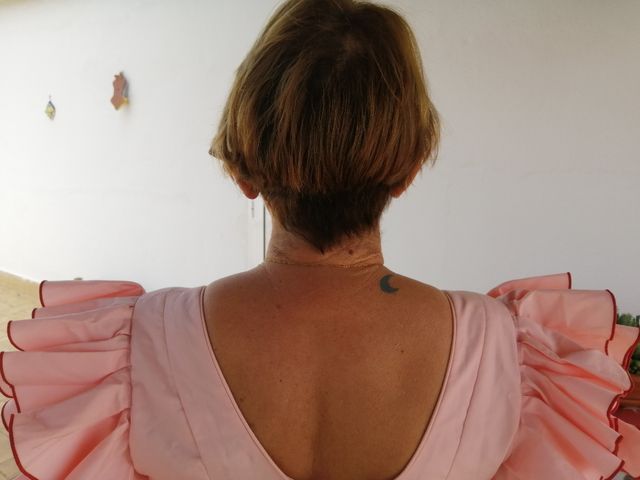 Traje de Flamenca gitana pintado a mano talla 40