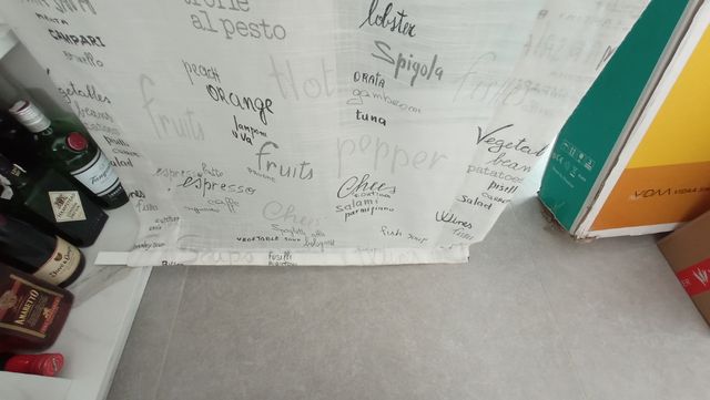 2 cortinas cocina y mecanismo