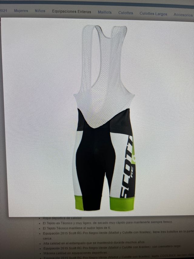 Maillot ciclismo SCOTT Precio por unidad 50€