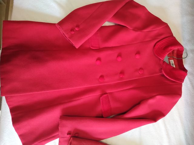 Abrigo niña paño rojo