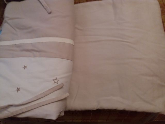 Chichonera, cojin y edredón.