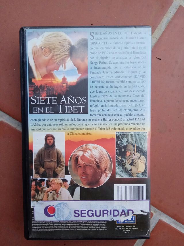 película " Siete años en el Tíbet" VHS