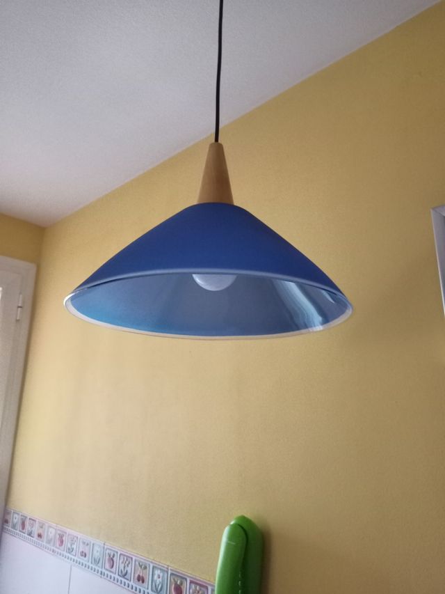 LAMPARA CRISTAL AZUL