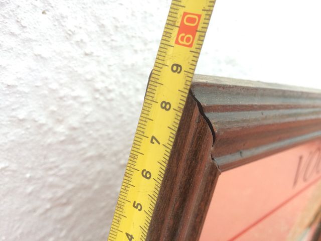 Espejo Vogue con marco se madera años 70