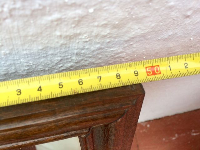 Espejo Vogue con marco se madera años 70